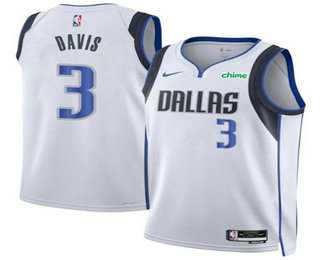 Men%27s Dallas Mavericks #3 Anthony Davis White 2025 Association Edition Stitched Jersey Dzhi->dallas mavericks->NBA Jersey